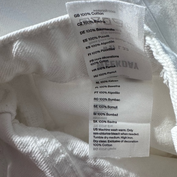 Rowe Extra High Straight White Jeans Size 27 X 32 Weekday Pants - Picture 11 of 11